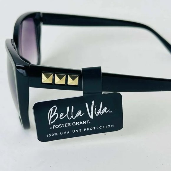 SG00448 Belle Vida by Foster Grant 100% UVA-UVB protection Black sunglasses - Picture 5 of 6